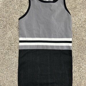 Athleta Black & White Striped Athletic Tank Top | Size Small